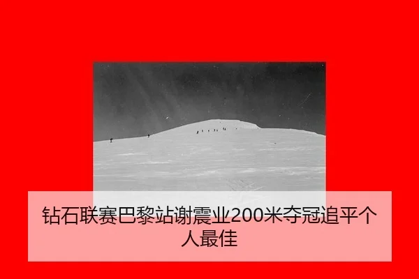 钻石联赛巴黎站谢震业200米夺冠追平个人最佳